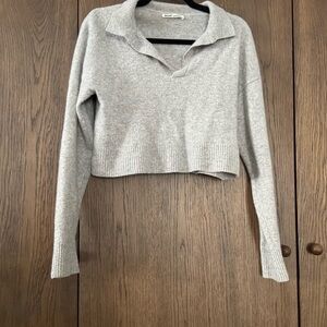 Reformation cashmere cropped polo